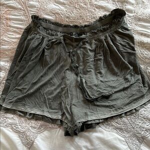 POL Soft Fabric Acid Washed Shorts with Relaxed Fit